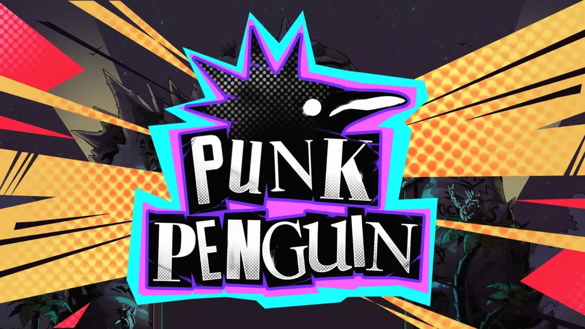 Punk Penguin slot game interface na may punk rock theme